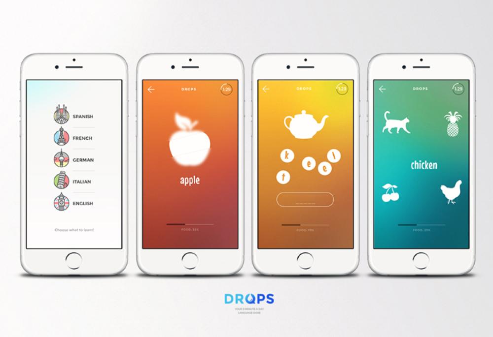 Drops app teaches new languages in 5 minutes a day