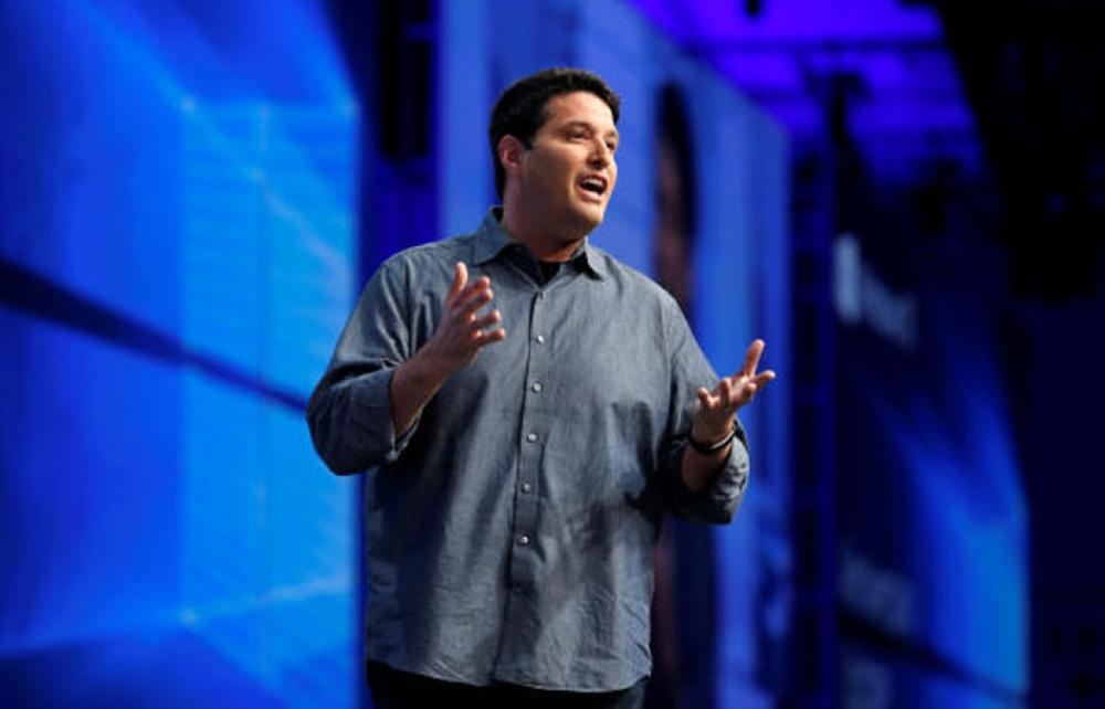 

File Photo: Terry Myerson, Microsoft's Executive Vice President of the Windows and Devices Group, delivers the keynote address during the Microsoft Build 2016 Developer Conference in San Francisco, California, United States, March 30, 2016. — Reuters