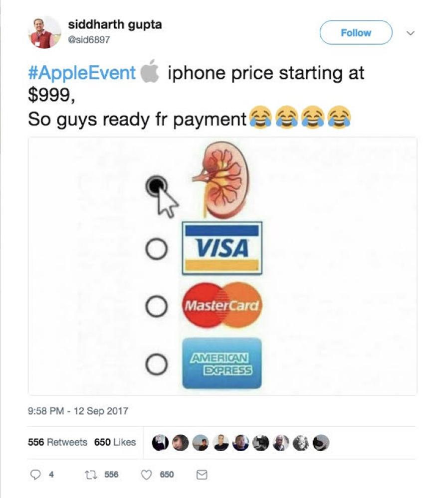 Funny reactions 
to the iPhone X
