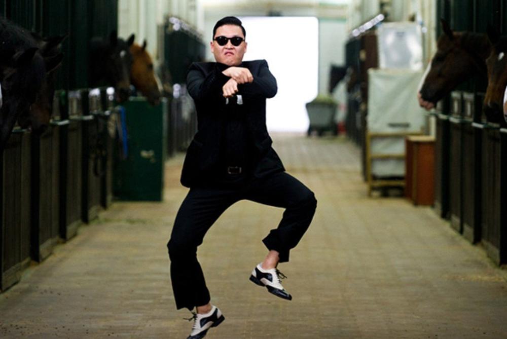 South Korean singer Psy in a still from the music video of 