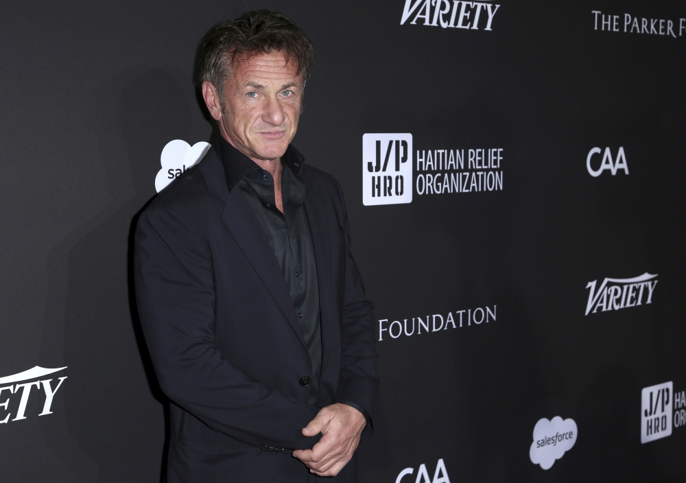 Sean Penn arrives at the 2018 Sean Penn J/P Haitian Relief Organization Gala at Milk Studios in Los Angeles in this Jan. 6, 2018 file photo. — AP