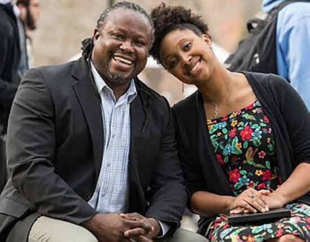 Craig Manning and his daughter Juliana are seen shortly before they graduated from Temple University in Philadelphia, Pennsylvania on Sunday.