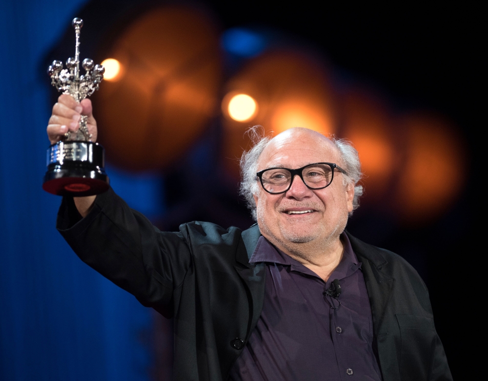 


Actor Danny de Vito receives the Donostia lifetime achievement award at the 66th San Sebastian Film Festival, in the northern Spanish Basque city of San Sebastian on Sunday. — AFP