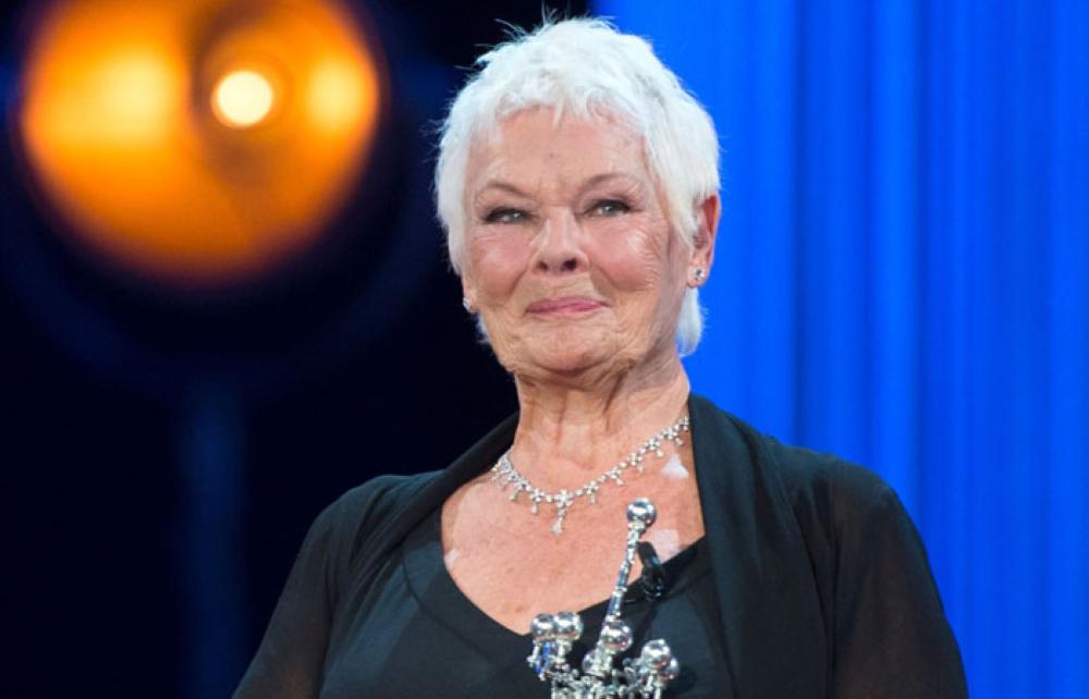 British actress Judi Dench receives the Donostia award during the 66th San Sebastian Film Festival, in the northern Spanish Basque city of San Sebastian on Wednesday. - AFP
