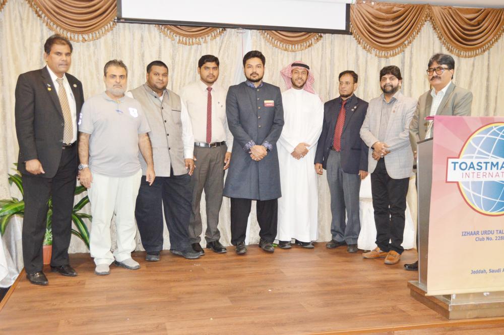 The new executive members of Izhaar Toastmasters club for 2018 -19