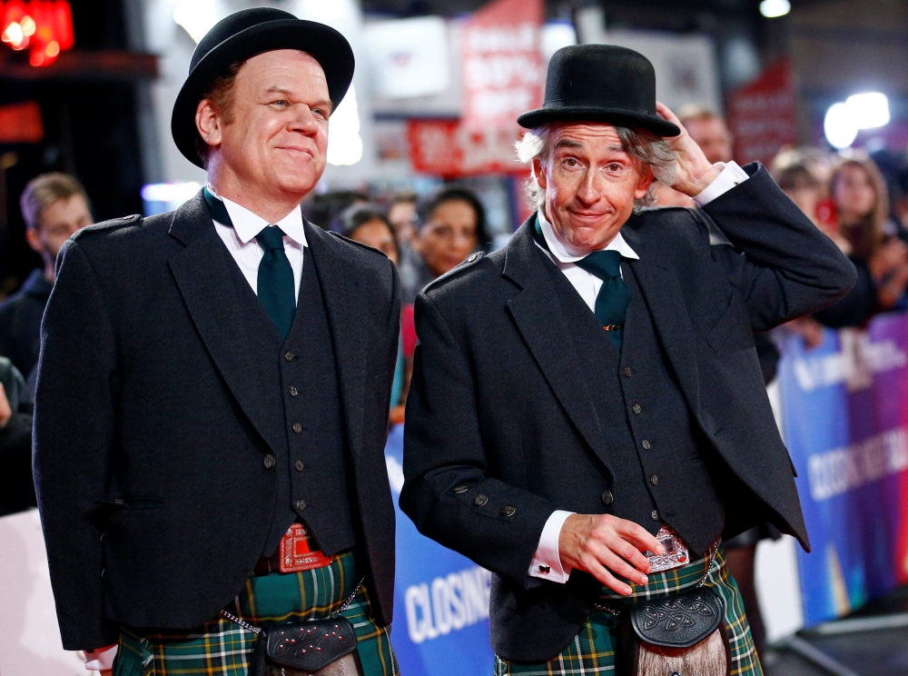 


Actors John C. Reilly and Steve Coogan arrive at the world premiere of “Stan and Ollie” during the London Film Festival, in London. — Reuters