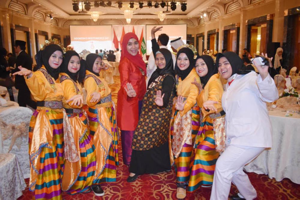 Diplomats gathered at the 73rd Indonesia Independence Day celebration. 