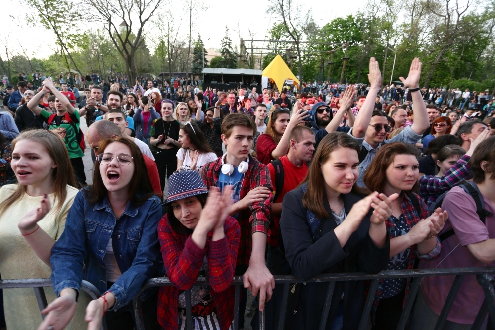 Artists perform during a concert as part of the Gogol Fest in Azov Sea city of Mariupol in this May 1, 2018 file photo.  — AFP