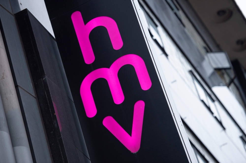 A picture shows the signage on the front of a HMV store in central London on Friday. — AFP