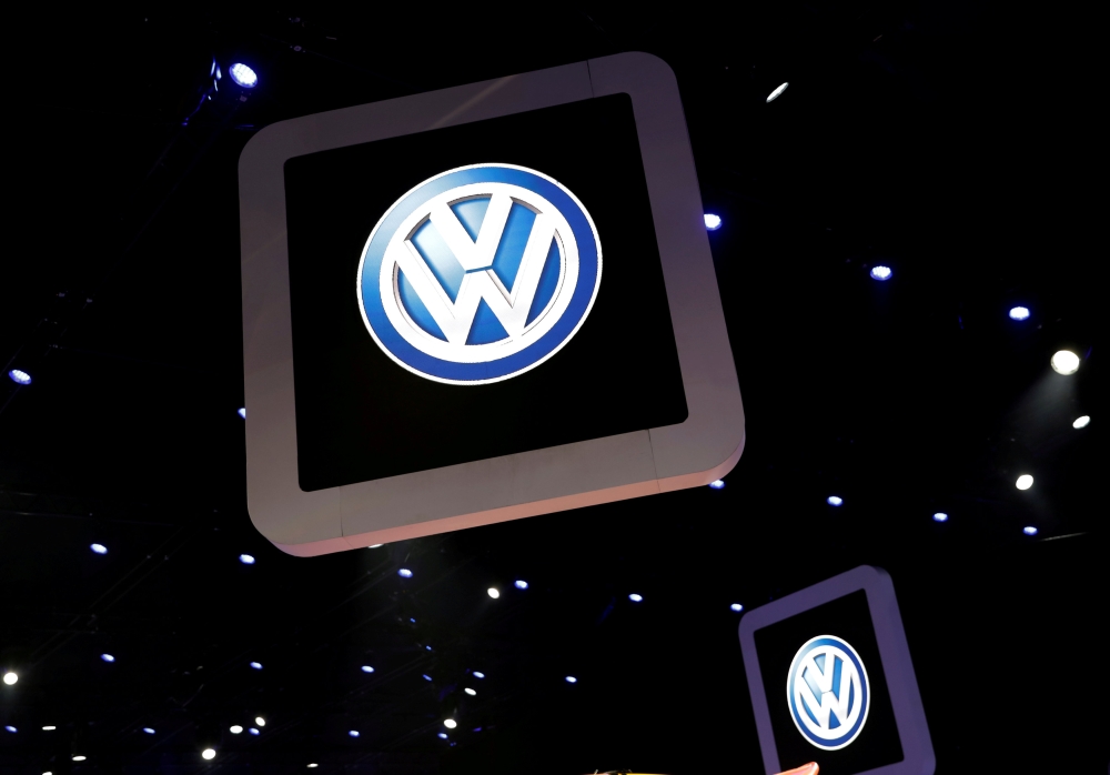 Volkswagen logos are pictured during the media day of the Salao do Automovel International Auto Show in Sao Paulo, Brazilin this file photo. — Reuters