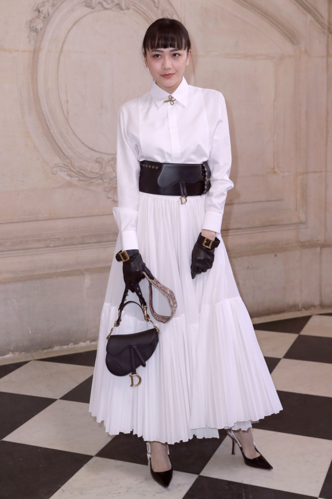 Mathilde Goehler poses during a photocall prior to the Fall-Winter 2019/2020 Ready-to-Wear collection fashion show by Christian Dior in Paris. — AFP