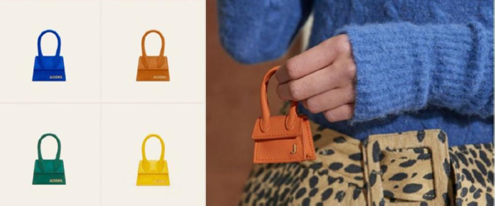French brand Jacquemus' teeny weeny bag, 