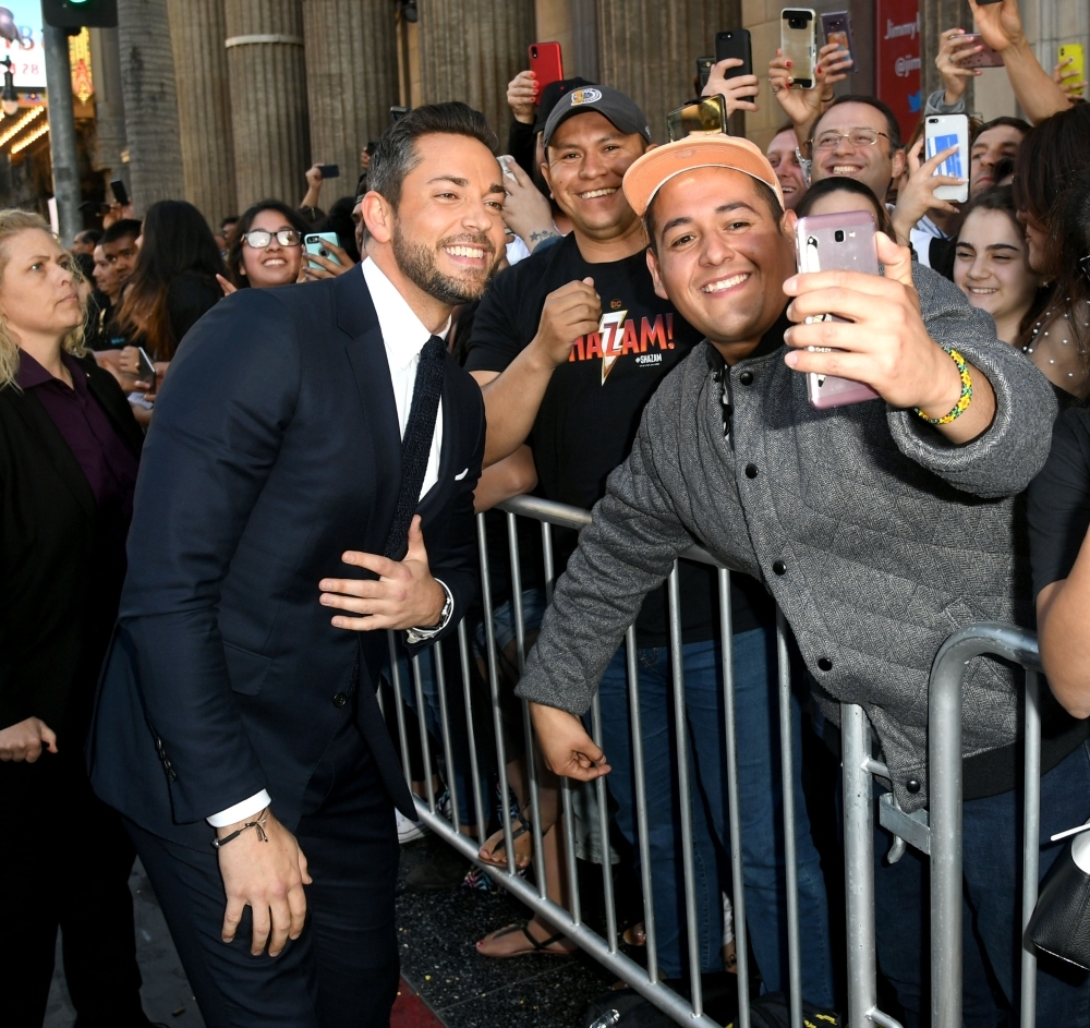 Zachary Levi arrives for the world premiere of Warner Bros. Pictures and New Line Cinema's 