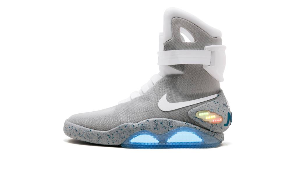 The Nike Mags sneaker, the design worn by Marty McFly character in 