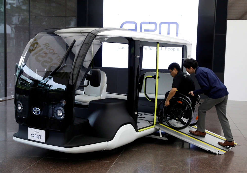 In this picture, Toyota Motor Corp. demonstrates the T-HR3 humanoid robot which will be used during the Tokyo 2020 Olympic and Paralympic Games, in Tokyo. — AFP