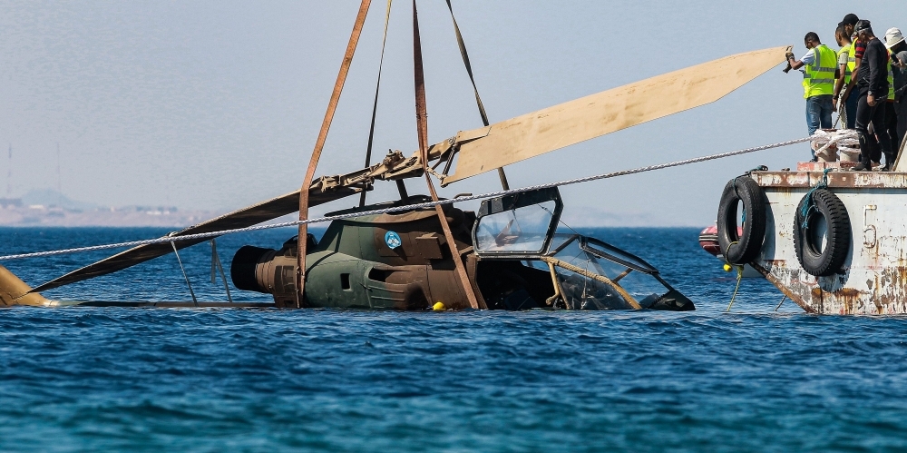 A handout picture released by Jordan's Aqaba Special Economic Zone Authority (ASEZA) on Tuesday shows a sunken Jordanian Armed Forces' Khalid battle tank on the seabed of the Red Sea off the coast of the southern port city of Aqaba, submerged to be part of a new underwater military museum.  — AFP