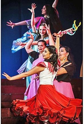 Actress Luiza Abbasova performs in a show called 