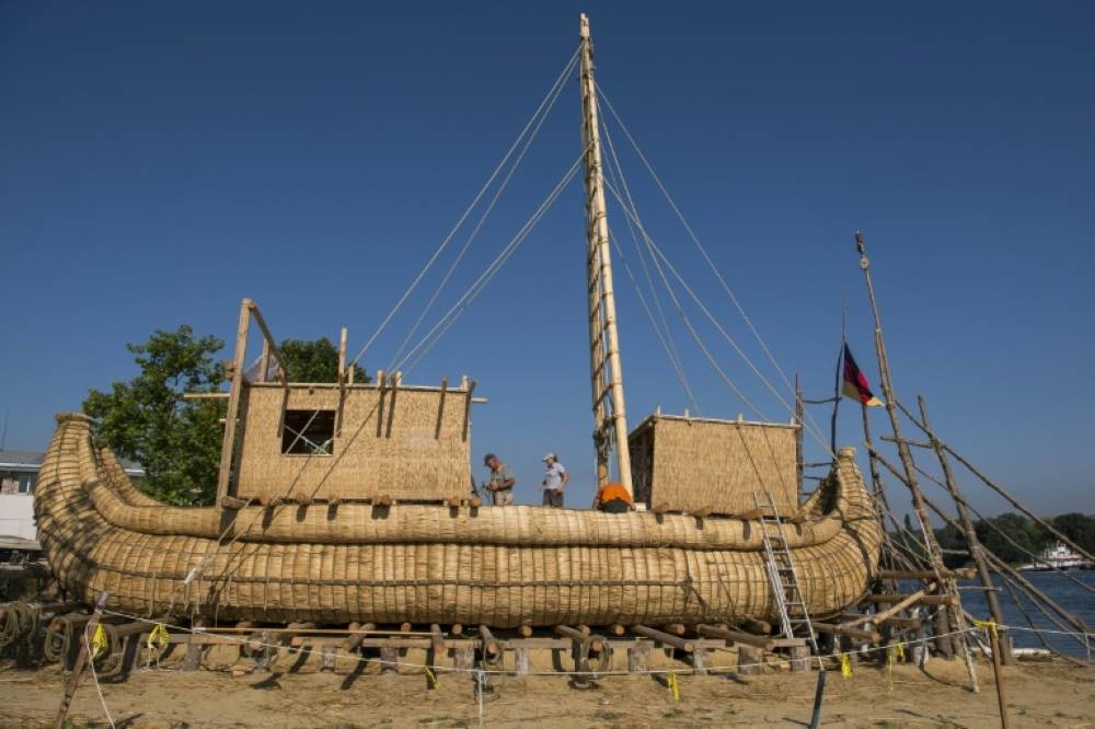 Goerlitz and his team say they drew inspiration for the design of the 14-meter boat from ancient rock drawings from upper Egypt and the Caucasus. — AFP