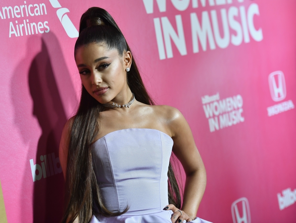 US singer Ariana Grande attends Billboard's 13th Annual Women In Music event at Pier 36 in New York City in this Dec. 6, 2018 file photo. — AFP