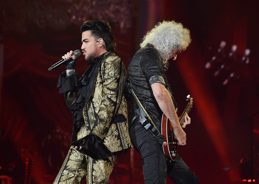 Adam Lambert and Brian May of Queen perform onstage at the 2019 Global Citizen Festival: Power The Movement in Central Park in New York on Saturday. — AFP