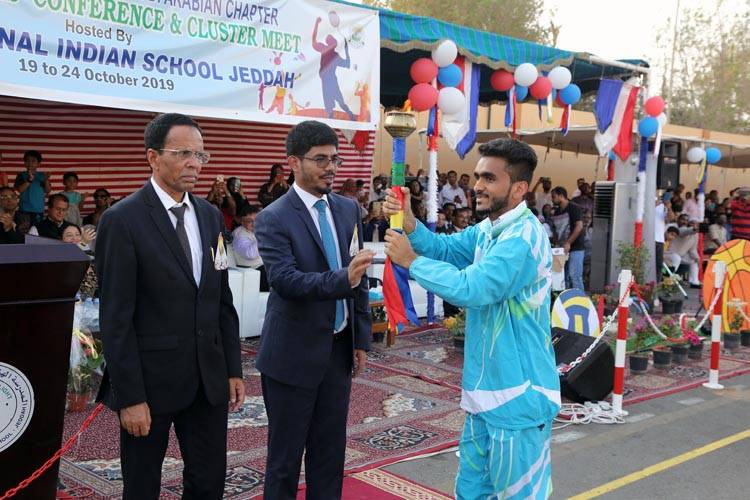Consul General of India and Vice Patron of International Indian Schools in the Kingdom Mohammed Noor Rahman Sheikh inaugurates the 29th Cluster Meet of international schools affiliated to Central Board of Secondary Education in Jeddah on Saturday. — Photos Krishna Chemmad
