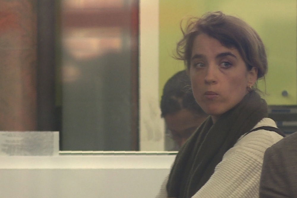 This image grab taken from an AFP video shows French actress Adele Haenel, right, arriving at the Central Office for the Suppression of Violence against Persons (office central pour la repression des violences aux personnes) in Nanterre, on the outskirts of Paris, on Tuesday. — AFP