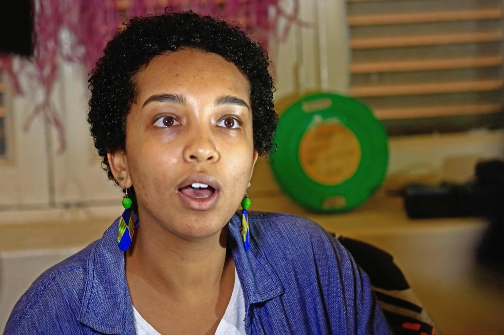 Hadeel Othman, Information and communication manager of the “Sudan Film Factory,” speaks  in the Sudanese capital Khartoum in this Nov. 11, 2019 file. — AFP