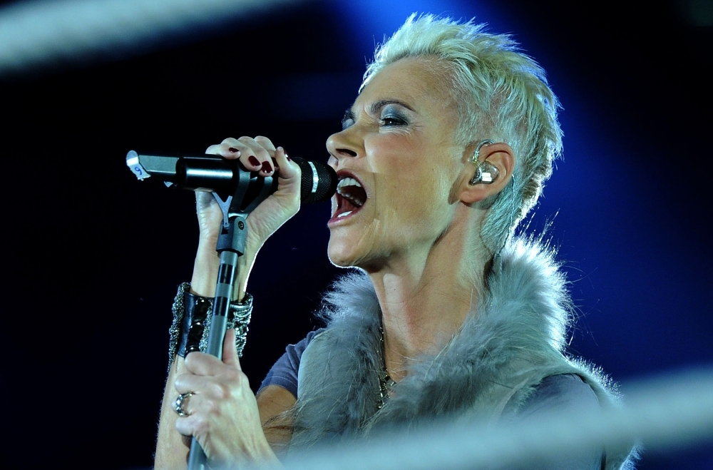 Swedish singer Marie Fredriksson of the pop group Roxette performs in Cologne, western Germany, in this March 19, 2011 file photo. — AFP