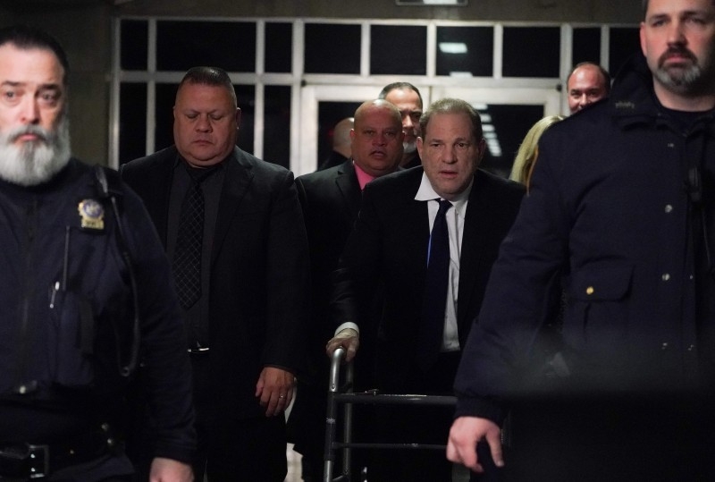 Harvey Weinstein leaves Manhattan Criminal Court, using a walker, following a hearing in New York in this Dec. 11, 2019 file photo. — AFP