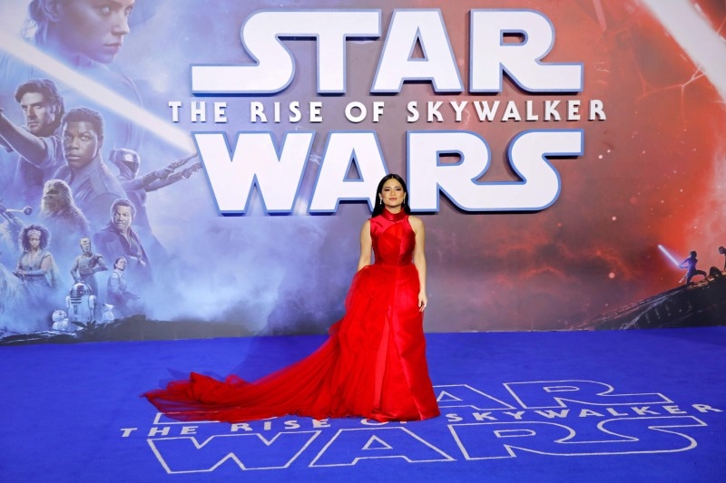 US actor Kelly Marie Tran poses on the red carpet upon arrival for the European film premiere of Star Wars: The Rise of Skywalker in London on Wednesday. — AFP