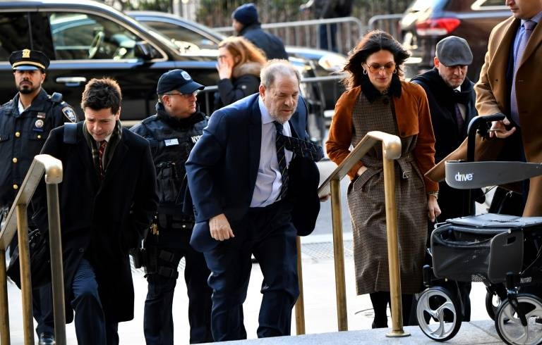 Harvey Weinstein arrives at Manhattan Criminal Court in New York in this Feb. 14, 2020 file photo. — AFP