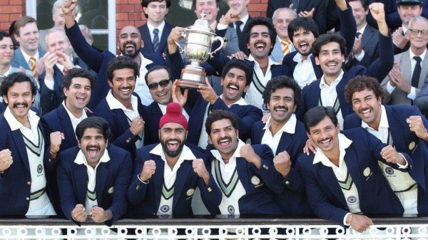 The winning team with then prime minister Indira Gandhi.