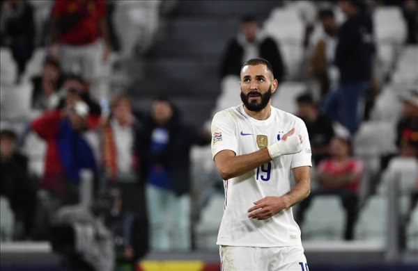 Benzema, 34, who won the prestigious Ballon d'Or (Golden Ball) award in October after a splendid season with Real Madrid, left the training session Saturday after feeling pain in his thigh.