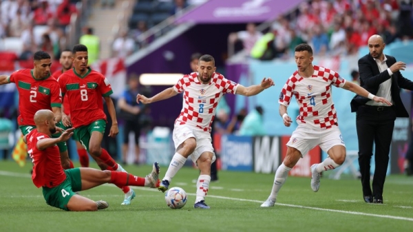 Ivan Perisic was the first who came close to breaking the deadlock, unleashing a long-distance strike in the 17th minute that flashed just over the bar. (@FIFAWorldCup)
