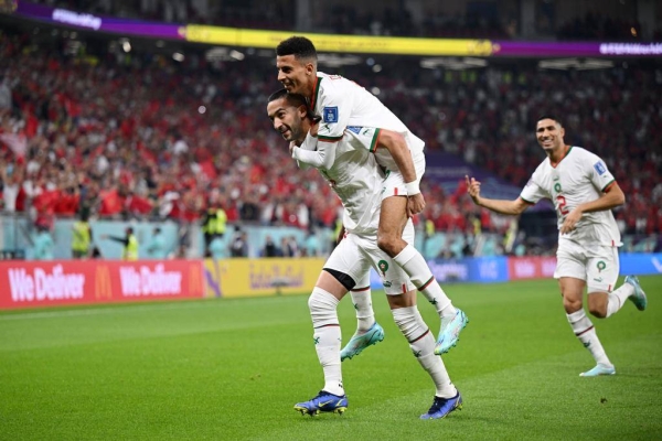 Morocco found an early goal when Hakim Ziyech made a long-range finish in the fourth minute at Doha's Al Thumama Stadium. (@FIFAWorldCup) 