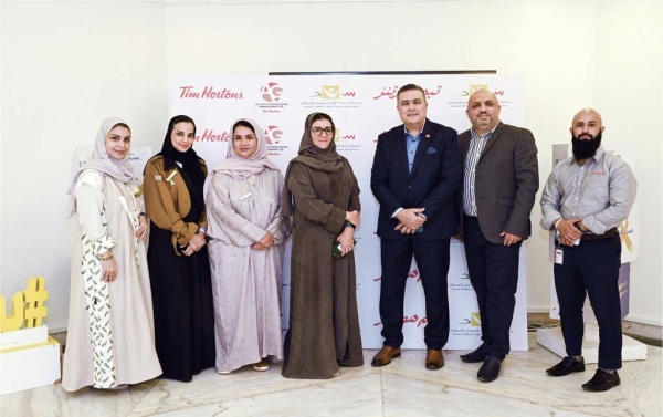 From the signing of the memorandum of understanding between Hesham Almekkawi, CEO of AG Café, and Reem AlHegelan, General Manager of Sanad Children’s Cancer Support Association.