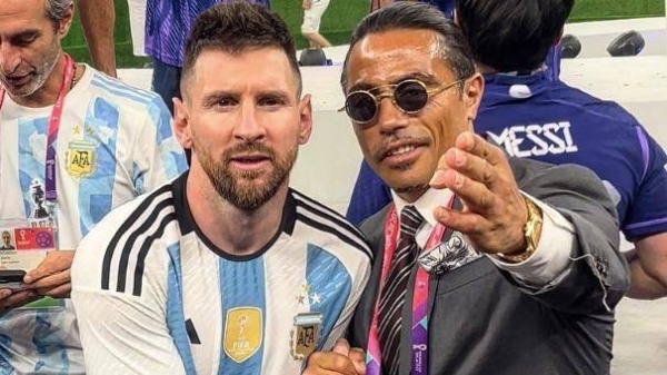 Footage showing Argentina skipper Lionel Messi's discomfort about Nusret's insist to take a selfie with him became a popular post on social media.