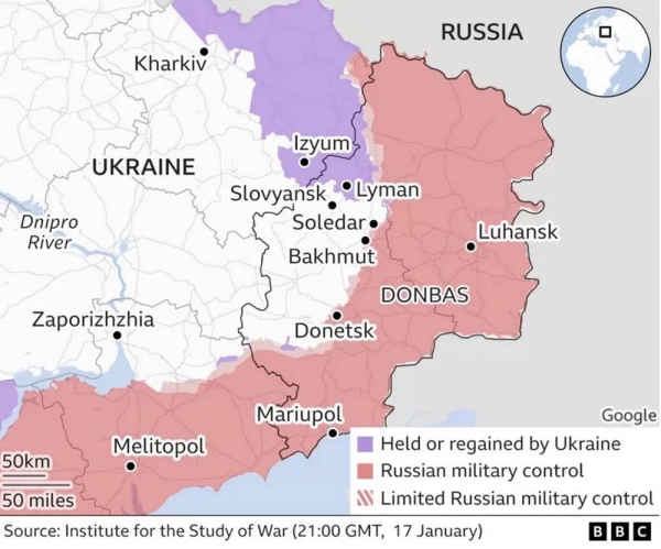 Russians seen reinforcing east ahead of Ukraine offensive