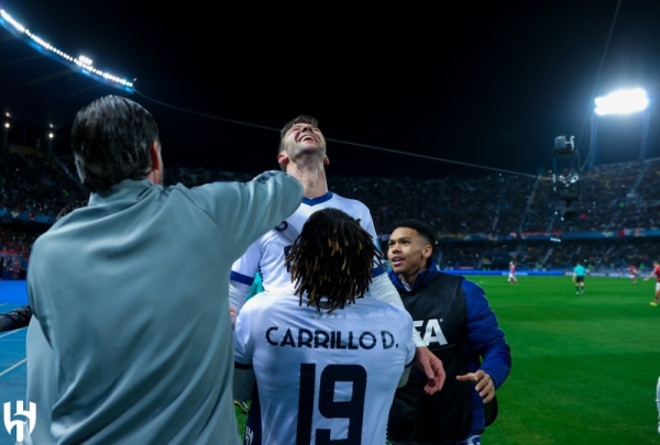A close-range strike from Luciano Vietto qualified the Asian champions to become the first Saudi squad to reach the Club World Cup final. (Credit: Twitter @Alhilal_EN) 
