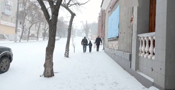 Ukraine is covered by a blanket of snow amid growing destruction of homes.