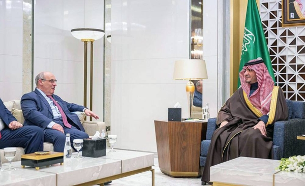 Minister of Interior Prince Abdulaziz Bin Saud Bin Naif met here Monday with the Interior Minister of Albania Bledar Cuçi.