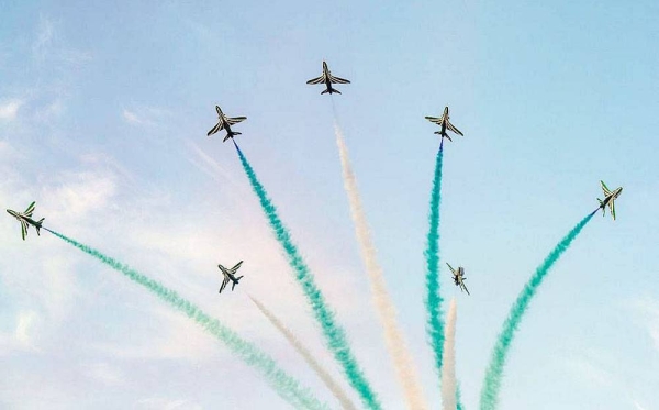 With spectacular air shows, Saudi Hawks team, affiliated to the Royal Saudi Air Force, Sunday concluded its participation in the State of Kuwait's National Day celebrations.