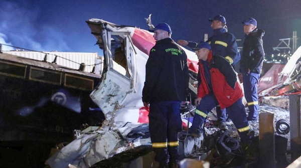 Rescuers search wreckage of deadly Greece train crash. — courtesy Reuters
