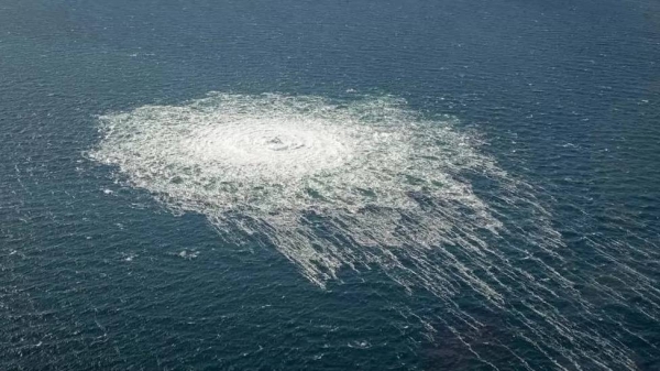 Nord Stream pipelines leaking gas   