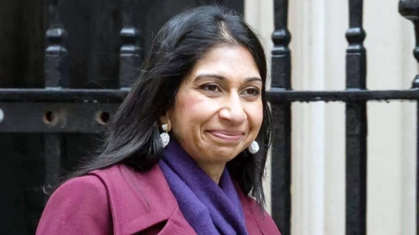 Secretary of State for the Home Department Suella Braverman attends the weekly Cabinet meeting in 10 Downing Street in London. — courtesy Getty Images