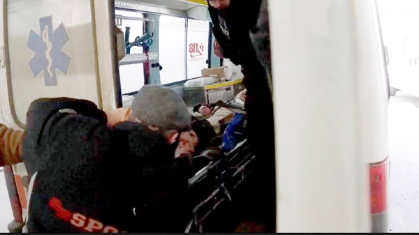 Four people were reportedly injured and taken to a local hospital after Russian shelling of Ukraine.