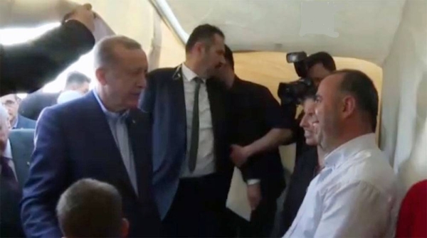 Turkish President Erdogan in Hatay’s tent city housing thousands following the destructive earthquake.