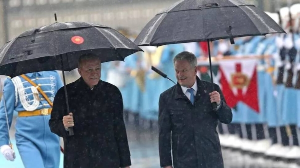 Finland's president (R) welcomed Erdogan's decision as very good news