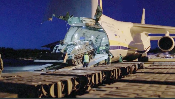 The delivery of eight German-made Leopard tanks sent by Oslo.
