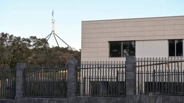 Australian parliament's spire can be seen from the lease site